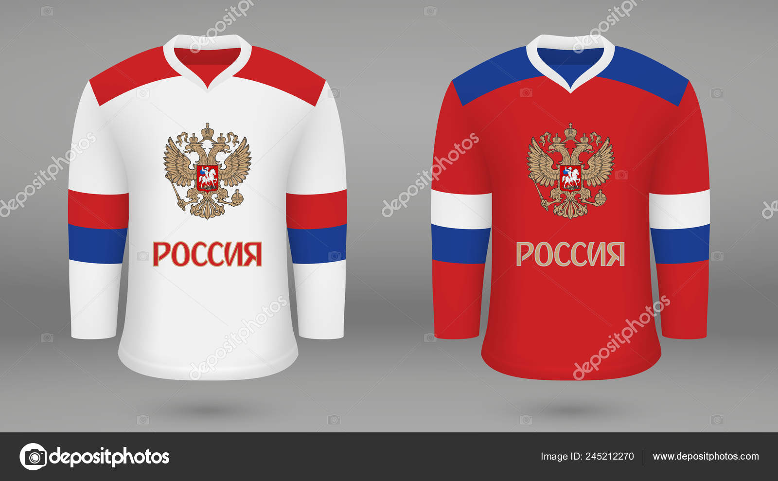 Russia Shirt Template Ice Hockey Jersey 