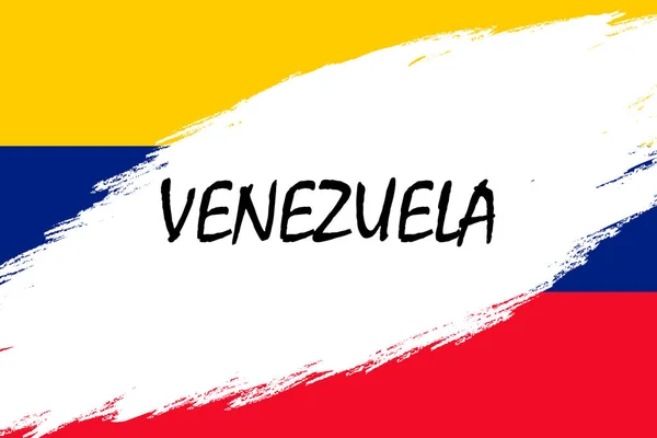 Pincel Fondo Con Bandera Venezuela Estilo Grunge — Archivo Imágenes Vectoriales