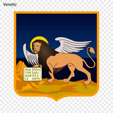 Veneto, İtalya il arması. Vektör çizim