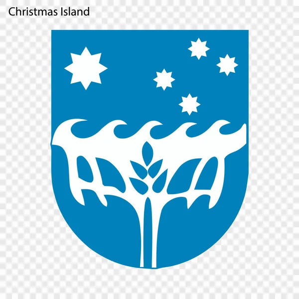 Lambang Pulau Natal Negara Bagian Australia Ilustrasi Vektor - Stok Vektor