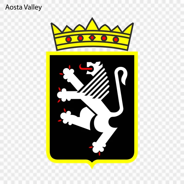 Emblema Vale Aosta Província Itália Ilustração Vetorial — Vetor de Stock