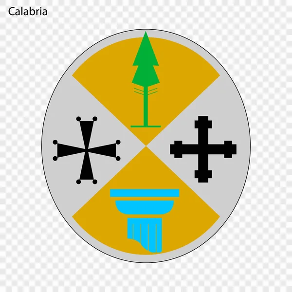Emblema Calábria Província Itália Ilustração Vetorial —  Vetores de Stock
