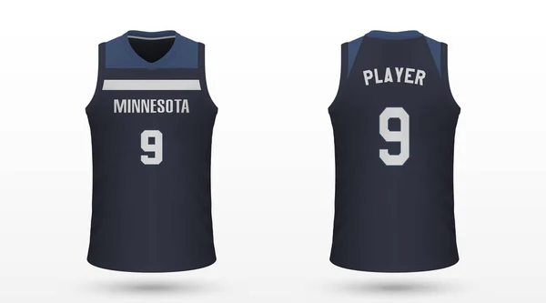 Realistic Sport Shirt Minnesota Timberwolves Jersey Template