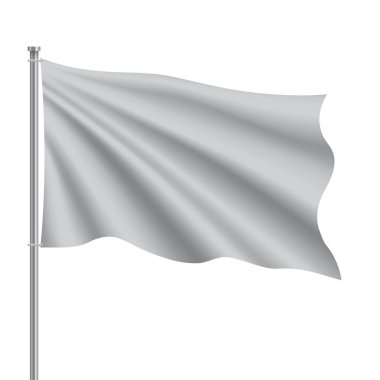 Bayrak direğinde boş bayrak sallayarak