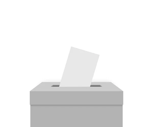 Caja de elecciones blanca — Vector de stock