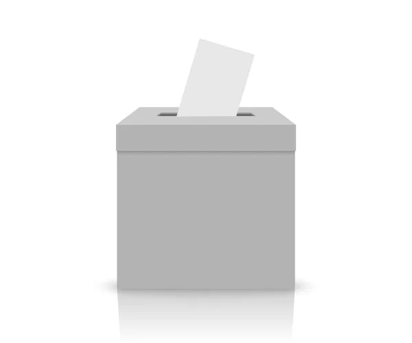 Caixa eleitoral branca —  Vetores de Stock
