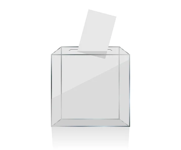 Transparent ballot box — Stock Vector