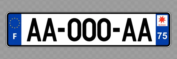 Numer rejestracyjny pojazdu — Wektor stockowy