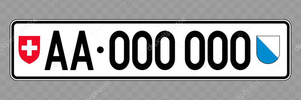 Vehicle number plate.