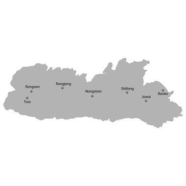 Yüksek kaliteli harita devlet Hindistan.