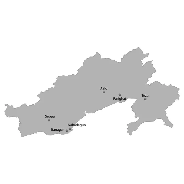 Высококачественная карта штата Индия — стоковый вектор