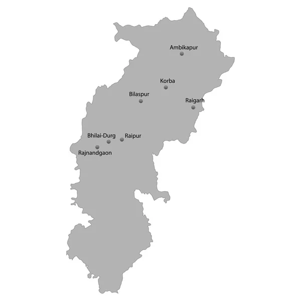 Высококачественная карта штата Индия — стоковый вектор