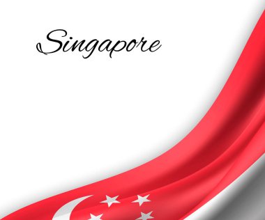 Beyaz arkaplanda bayrak sallama.