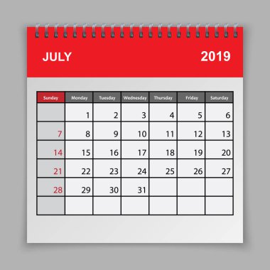 Takvim planlayıcısı tasarım şablonu