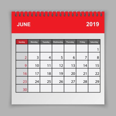 Takvim planlayıcısı tasarım şablonu