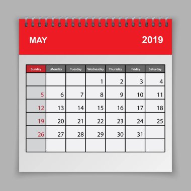 Takvim planlayıcısı tasarım şablonu