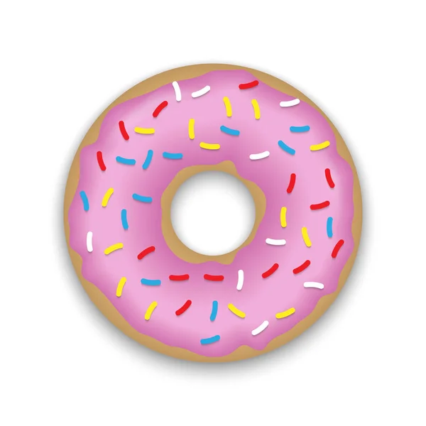 Realistic donut isolated — Stock Vector