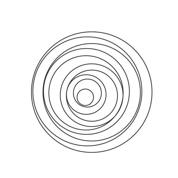 圆形螺旋声波 — 图库矢量图片