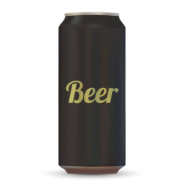 Réaliste bière peut — Image vectorielle