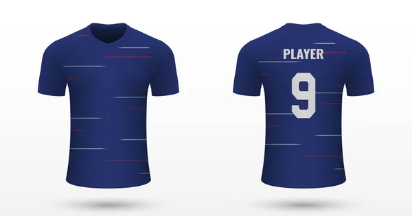 Chemise de football réaliste — Image vectorielle