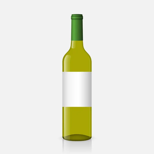 Weinflasche auf weißem Hintergrund — Stockvektor