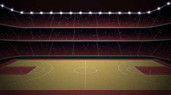 Basketballstadion mit Platz — Stockvektor