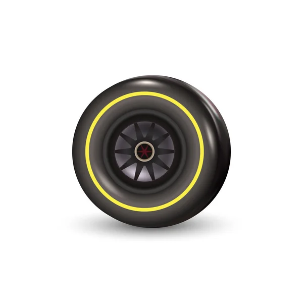 Neumático de coche de carreras — Vector de stock