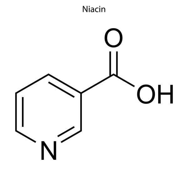 Skelet formule van molecuul. — Stockvector