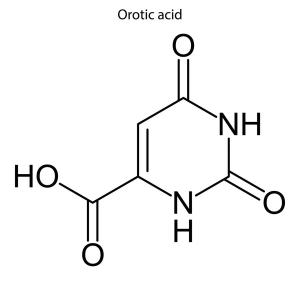 Fórmula esquelética de la molécula . — Vector de stock