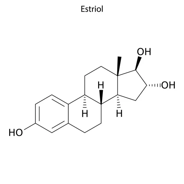 Molécula de fórmula esquelética — Vector de stock