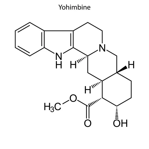 Formula scheletrica della molecola chimica . — Vettoriale Stock