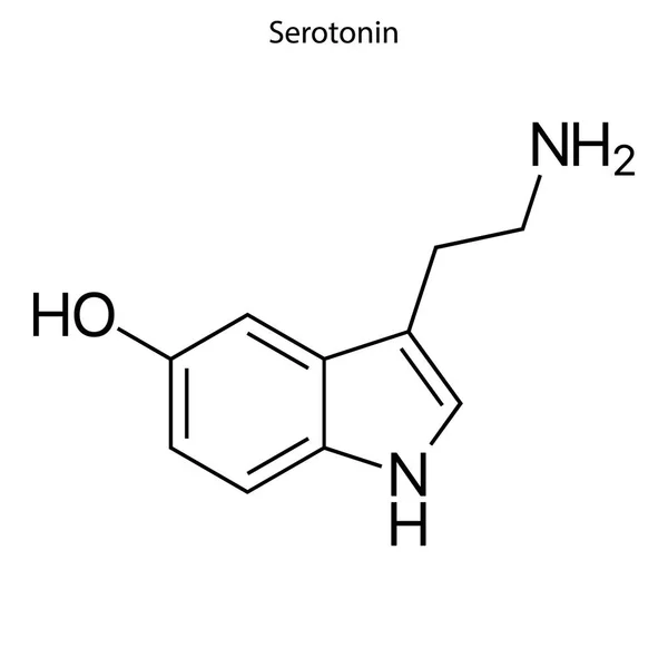 Fórmula esquelética de la molécula química . — Vector de stock