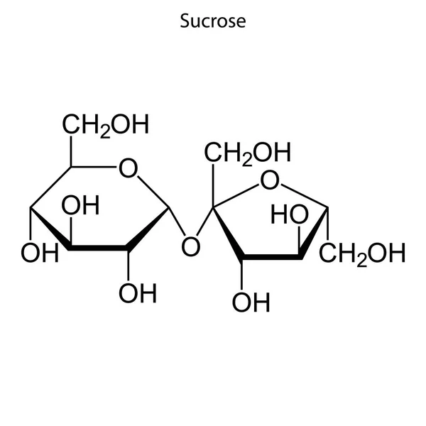 Fórmula esquelética de la molécula química . — Vector de stock