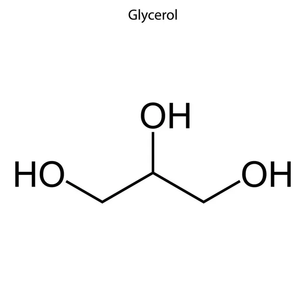 Wzór szkieletowy cząsteczki chemicznej. — Wektor stockowy