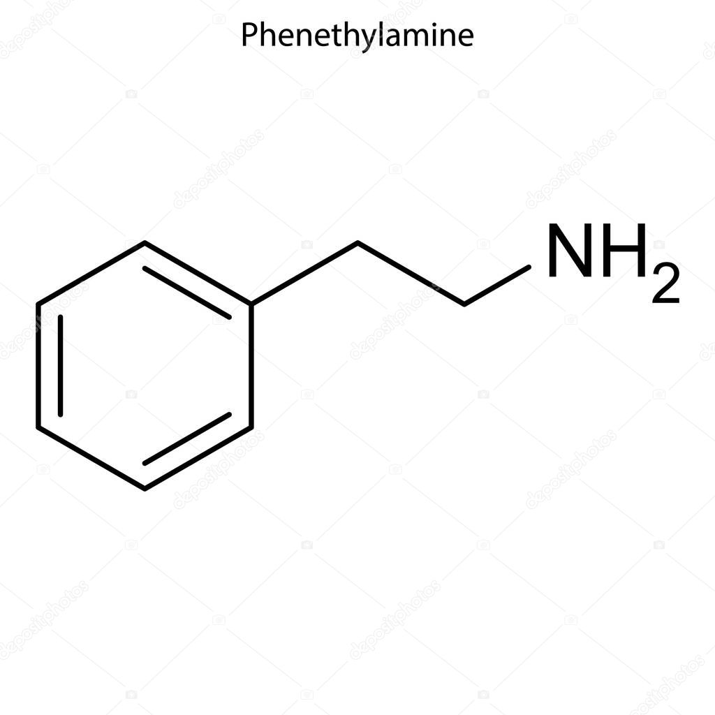 Skeletal formula of chemical molecule.