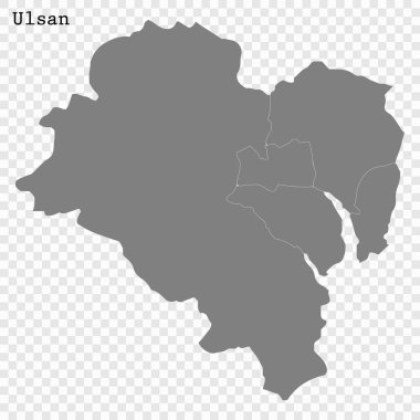 Güney Kore Yüksek Kaliteli harita il