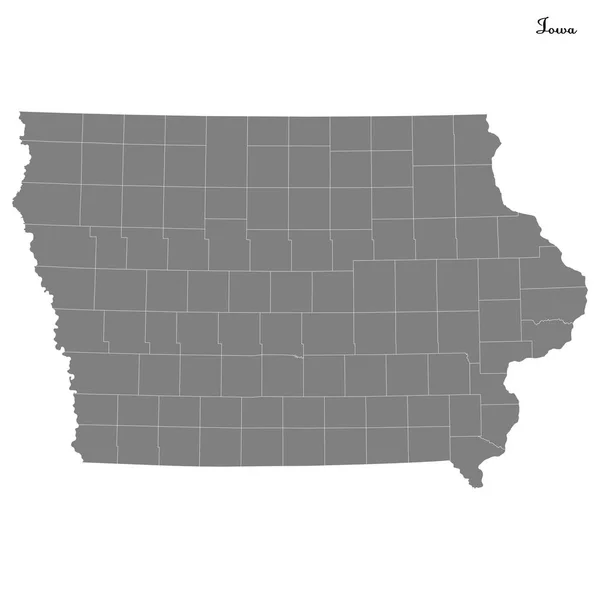 Mapa de alta calidad estado de Estados Unidos — Archivo Imágenes Vectoriales