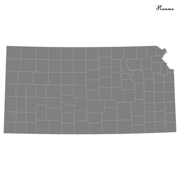 Mapa de alta calidad estado de Estados Unidos — Vector de stock