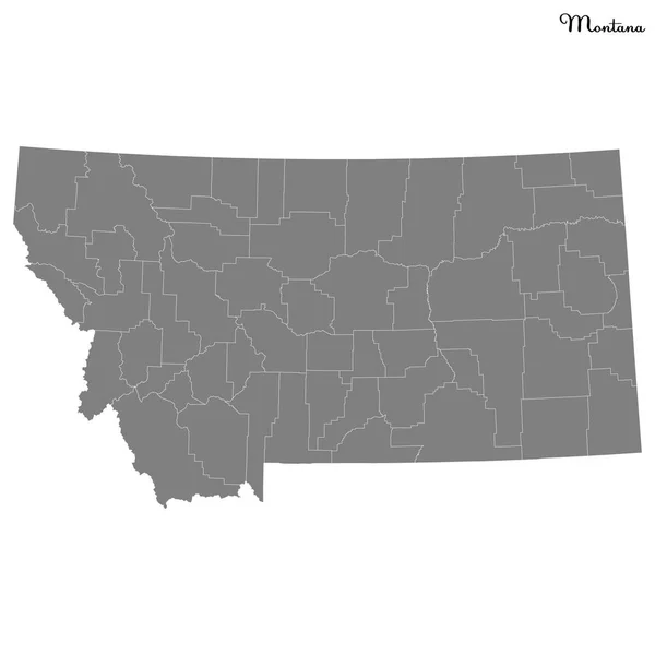 État de la carte de haute qualité des États-Unis — Image vectorielle