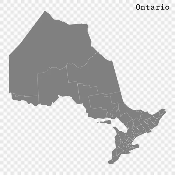 Alta qualidade mapa província do Canadá — Vetor de Stock