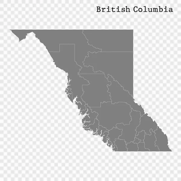 Mapa de Alta Calidad provincia de Canadá — Vector de stock