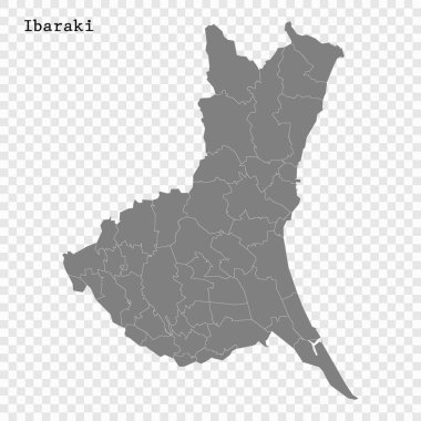 Japonya Yüksek Kaliteli harita il