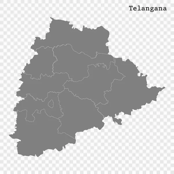 Mapa de alta calidad del estado de la India — Archivo Imágenes Vectoriales