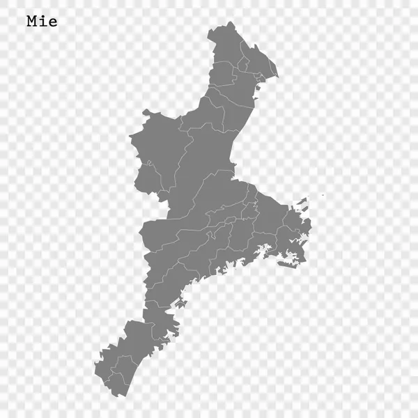 日本の高品質地図県 — ストックベクタ