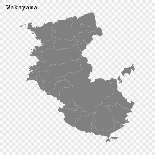 Hochwertige Karte Präfektur Japan — Stockvektor