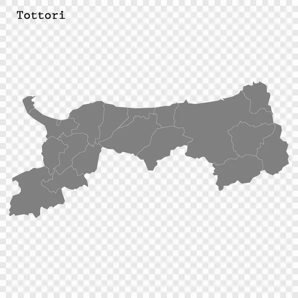 Hochwertige Karte Präfektur Japan — Stockvektor