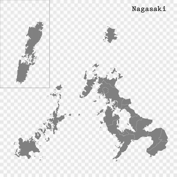 Carte de haute qualité préfecture du Japon — Image vectorielle