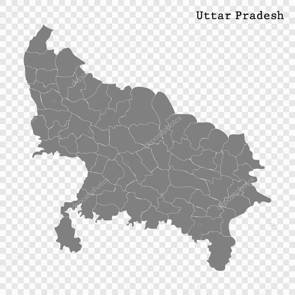 High Quality map of state of India