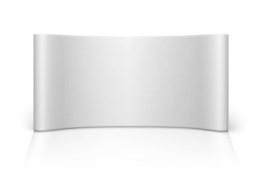 beyaz boş ticaret göstermek standında