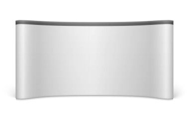 beyaz boş ticaret göstermek standında